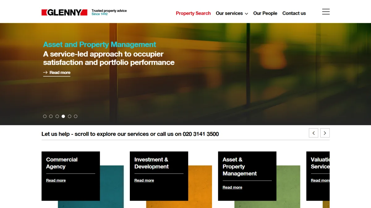 Glenny – Corporate Real Estate Website